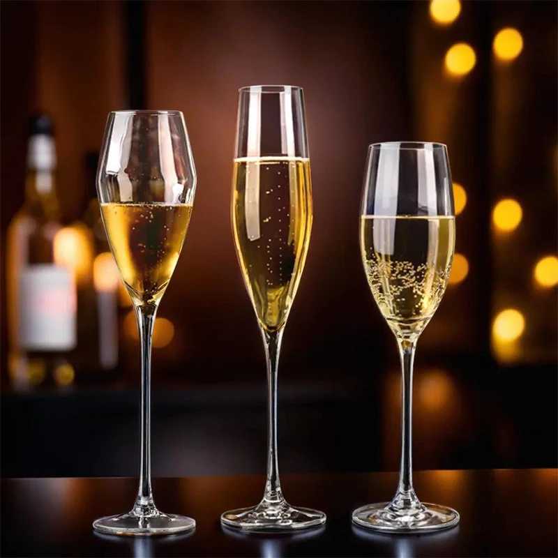 High-value Champagne Glass Cups Sparkling Wine Glass Goblet ic Champagne Glasses Cups Glass Cup Wedding Party Accessories C251126