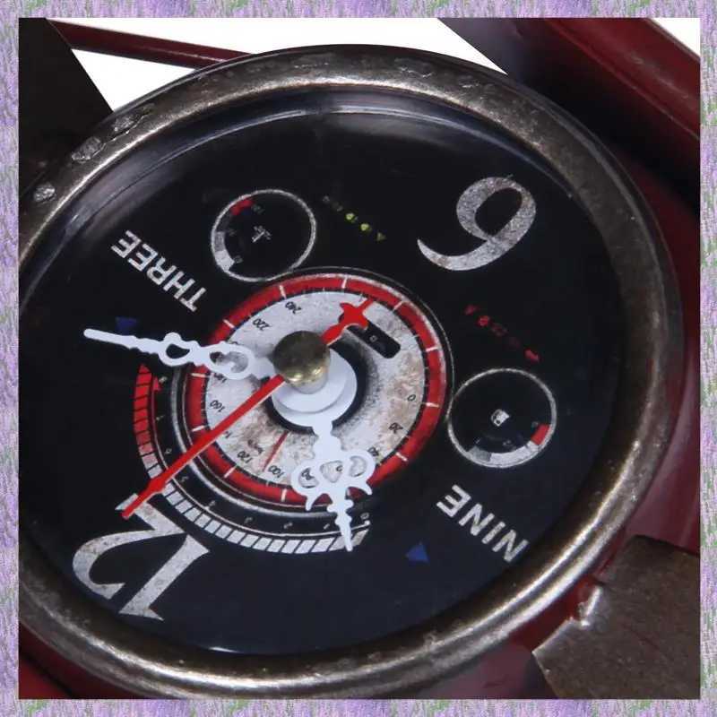 A63K-2X Creative Retro Aircraft Clock Living Room Dining Wall Wall Decoration Wall Hanging Iron Ornamental Clock C251126
