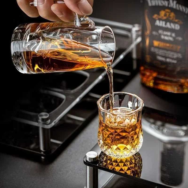 50ml Diamond Shot Glasses Scotch Whiskey Glass Transparent Cocktail Glass Bar Party Small Capacity Beer Glass Cup Home Drinkware C251126