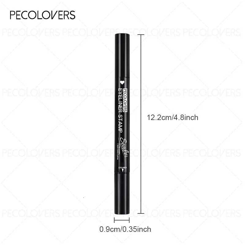 Seal Eyeliner Pen - Double-Headed Quick-Dry Long-Lasting Liquid Eyeliner Waterproof Sweat-ProofBlack Red Floral DesignsT251126
