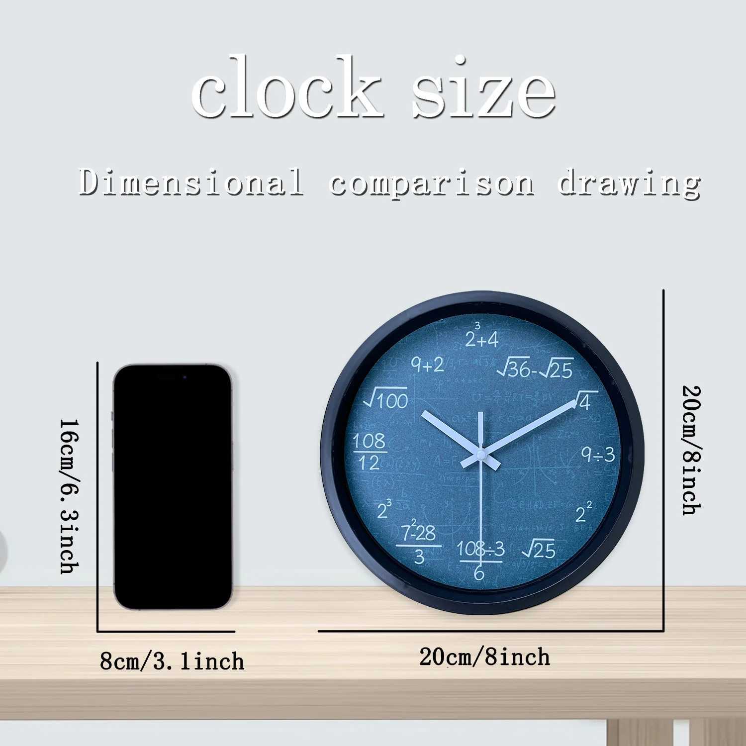 Mathematical formula Design wall clock childrens instructional clock learning wall clock home mute clock room decoration C251126