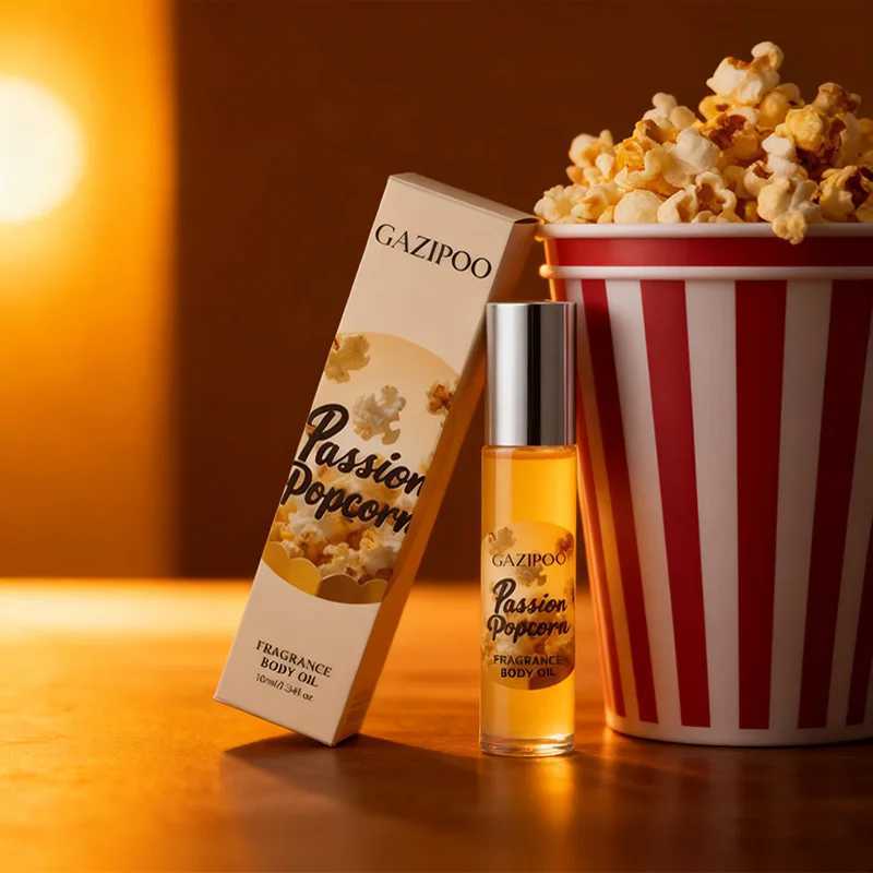 French Gourmand Scent Rollon Perfume Popcorn Cookie Cream Vanilla Coconut Lasting Eau De Toilette Portable Sweet Fragrance C251126