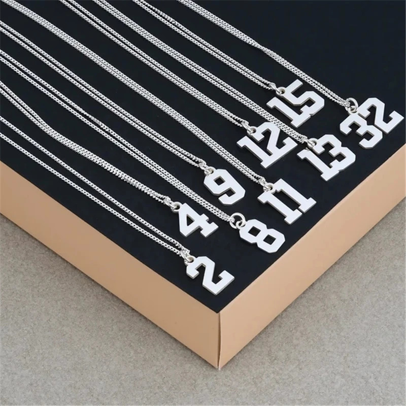 Customized Any Lucky Numbers Personalization Hip Hop Basketball Number Legend 23 Stainless Steel Necklaces The Gift For Men 250425