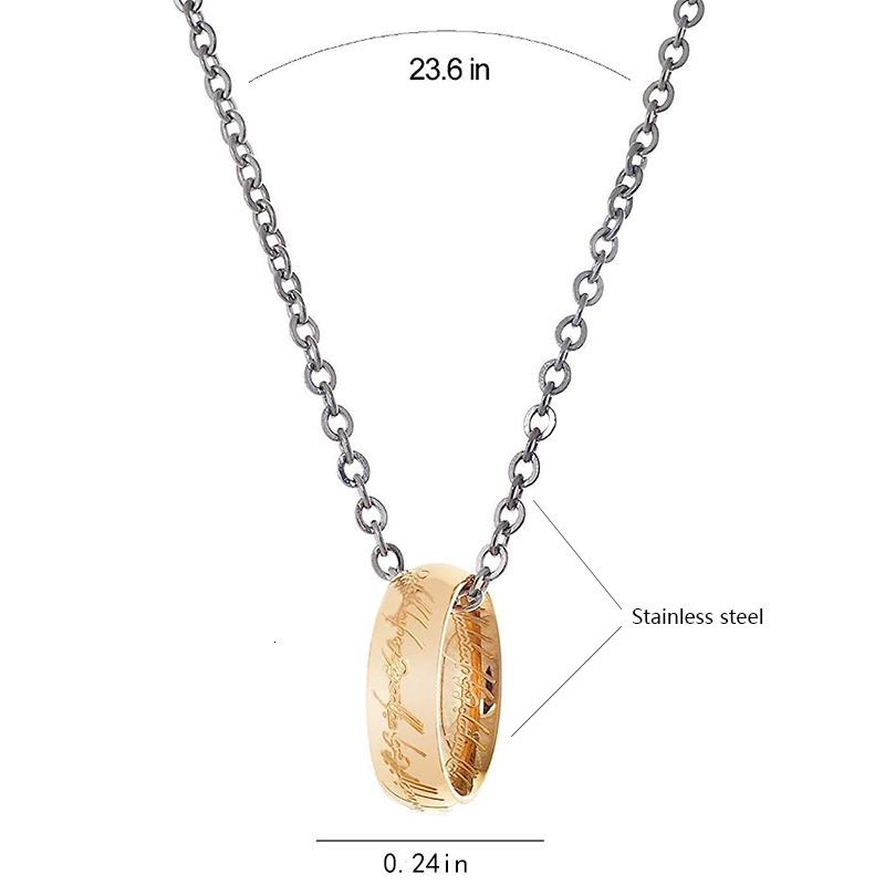 Star Lord of the Rings Stainless Pendant, Film and Teion Accessories, Good Friends, Titanium Steel Ring, Necklace, Dual Use