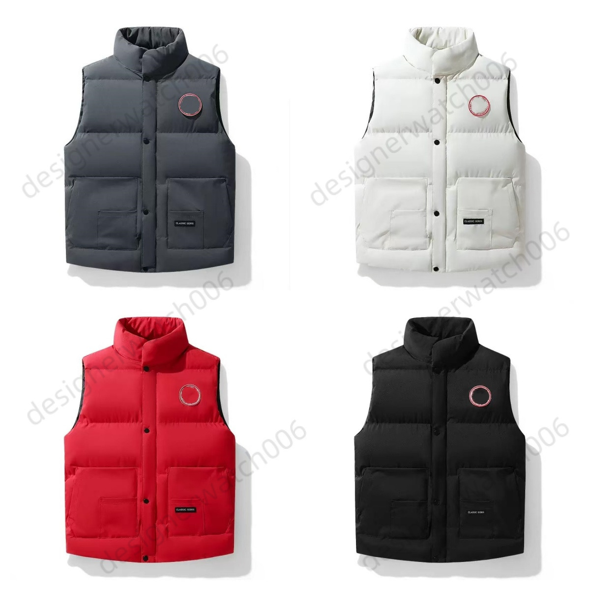 Canadas Jacket Mens Designer Winter Warm Wolf Fur Hood Parka Goose Jacket Pocket Windbreaker Luxury Down Coat Womens Doudoune Puffer Vest e9a