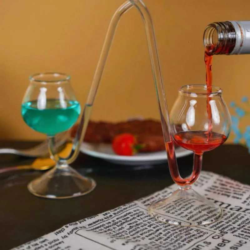 KEMORELA Pipe Type Whiskey Glass Vampire Wine Glass Material Suitable for Red Wine Glass Wine Whiskey Home Bar Party Club C251126