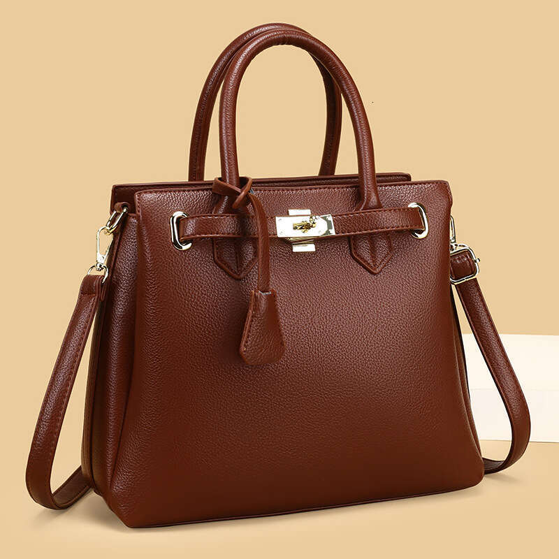 Handbag Autumn Winter New Platinum Simple High-end Commuter Women's Fashion Large Capacity Tote Bag Cross-border