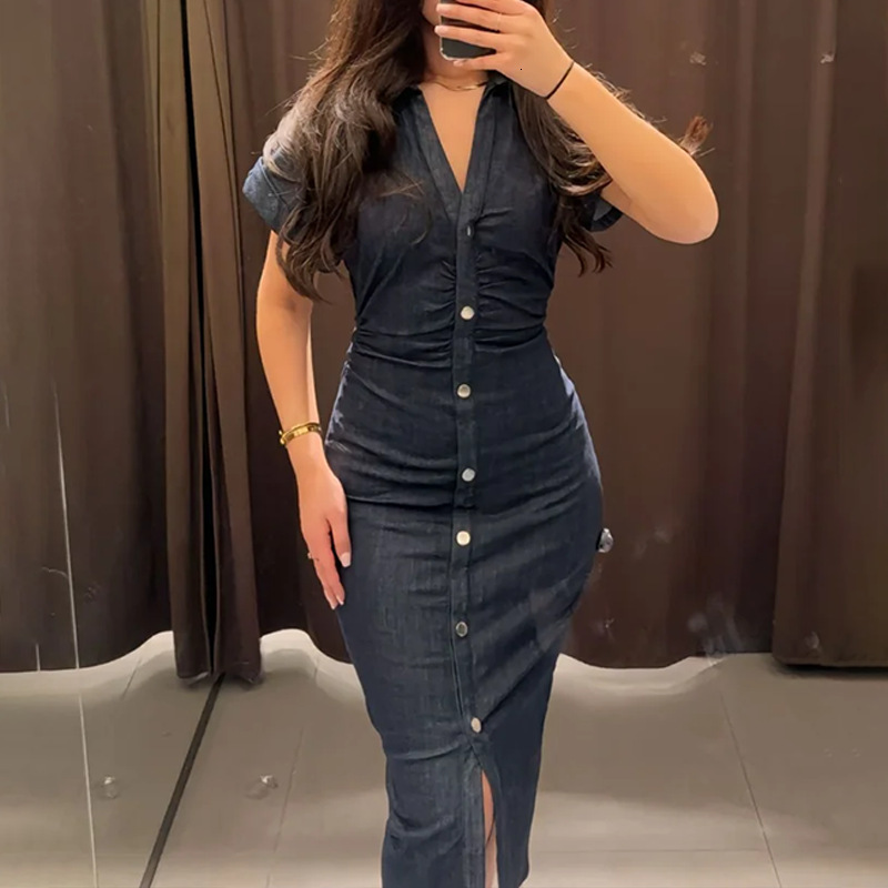 2025 new women's clothing style elegant, fashionable, sexy, slim fit single breasted dress for women