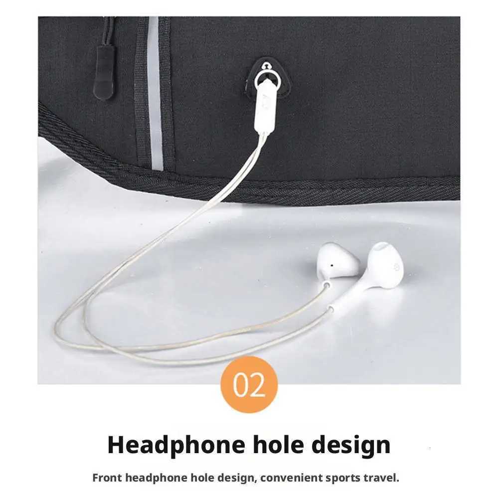 Running Waist Bag Lightweight Waterproof Reflective Strip Waist Fanny Pack Gym Sport Running Waist Pack Adjustable Elastic StrapT251126