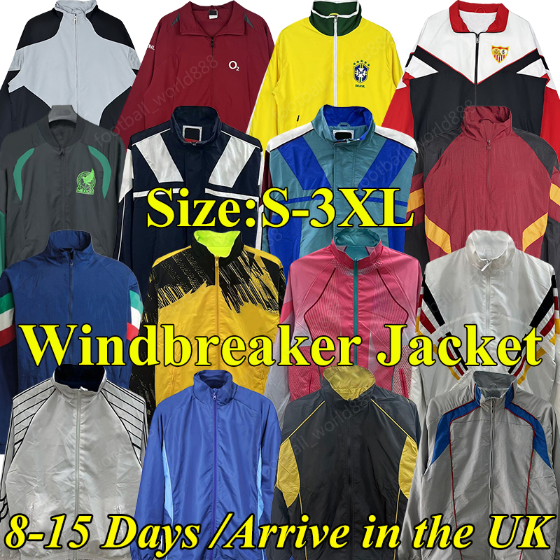 XXXL 2025 2026 Windbreaker 1967 Soccer Tracksuits Maradona Chelseasfc Arsen Bar RM 25 26 America Mexico Football Club Jackets Brazil Italys Seville Adult Kit Sets