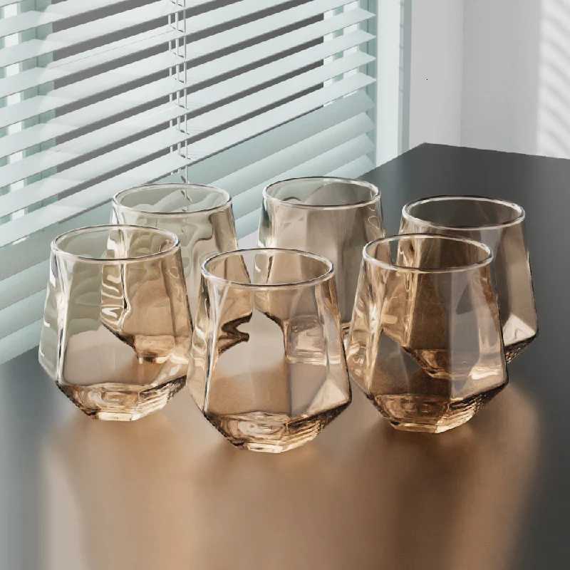 320ml 6pcs Sets Whiskey Glass Drinkware Luxury Drinking Glasses High End Coffee Latte Mugs Water Bottle Suitable for Gift Giving C251126