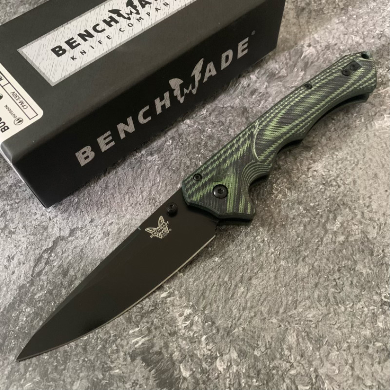 BM 615BK-1401 Two-color G10 Folding Knife D2 Blade Gobi Exploration Hunting Combat Manual Opening Multi-functional Knife