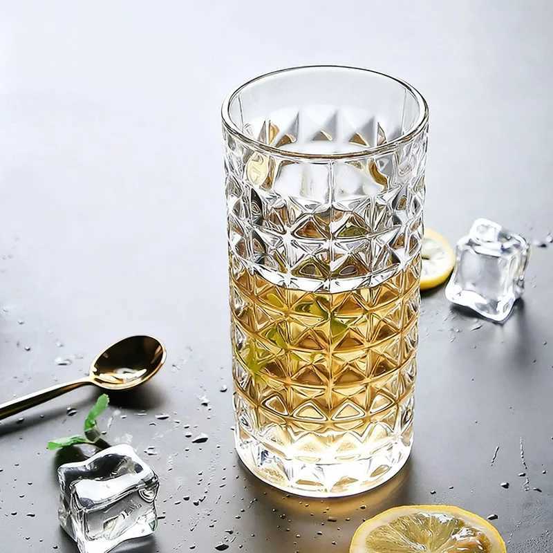 HeY LiLac 330ML Highball Glasses Crystal Drinking Glasses Dishwasher Safe Cocktail Clear Heavy Base Tall Beer Glasses PG-6110 C251126