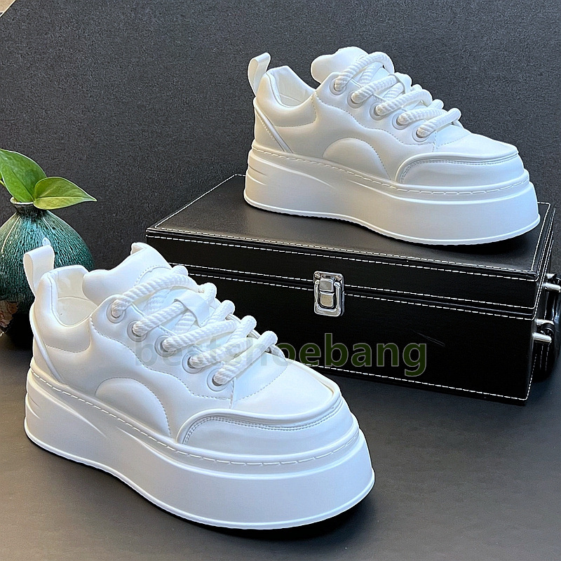 Minimalist Style Designer Sneakers Mens Shoes Classic White Green Thick-Soled Height-Boosting Outdoor Trainers Size 39-44