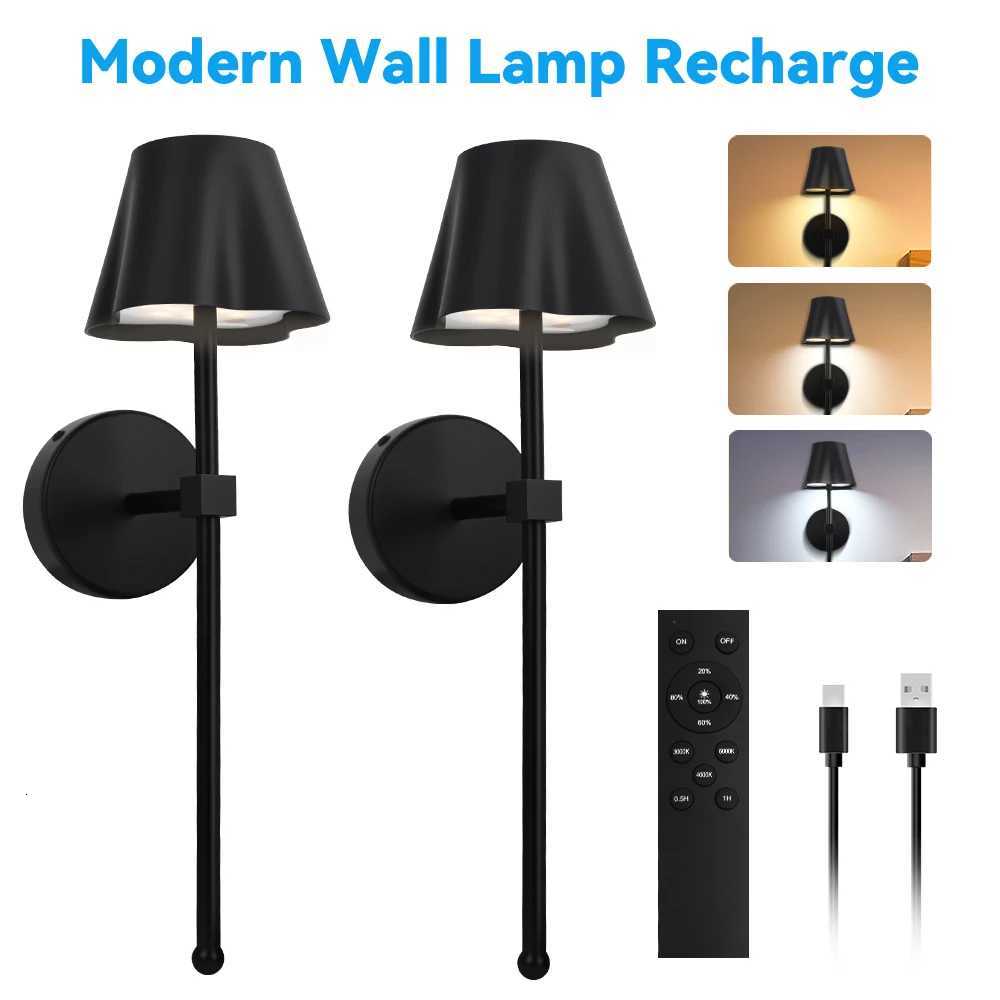2PCS Wireless Wall lamp Hotel Home Interior Decor Rechargeable Lighting Warm/Cold White Corridor Bedroom Bedside Wall Light M251126