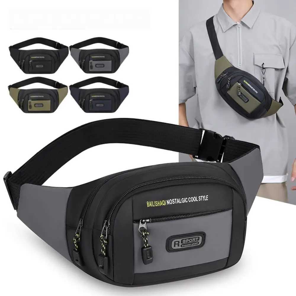 New Oxford Men Waist Bag Large Capacity Anti-theft Sports Mobile Phone Bag Multi-layer Business Cashier Wallet Chest BagT251126