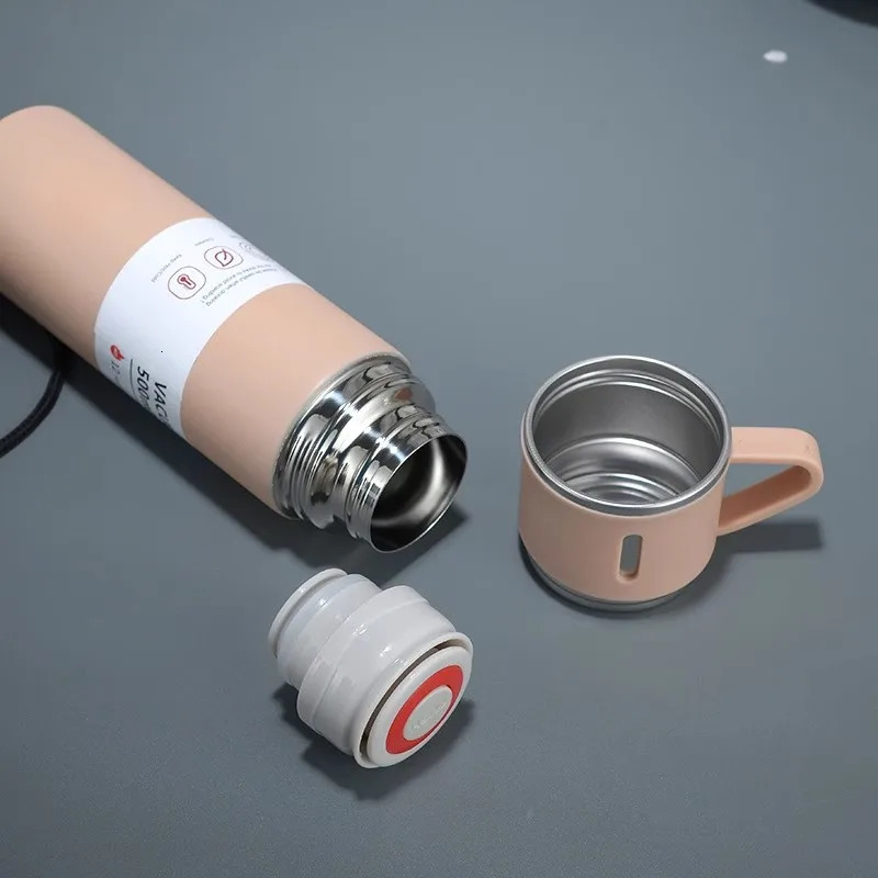 304 Stainless 500ml Steel Vacuum Insulated Water Portable Coffee Bottle Office Gift Set Business Style Travel Thermal Mug 251114 W260226