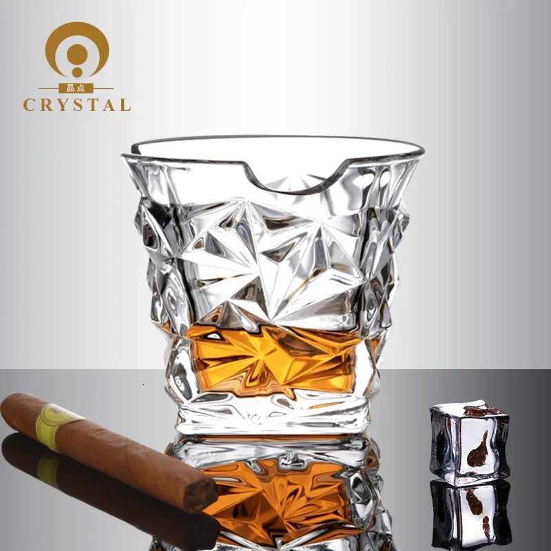 Gold Statue European Style Personzed Creative Cigar Glass Foreign Wine Glass Beer Glass Home Bar Irregular Strong Wine Glass C251126