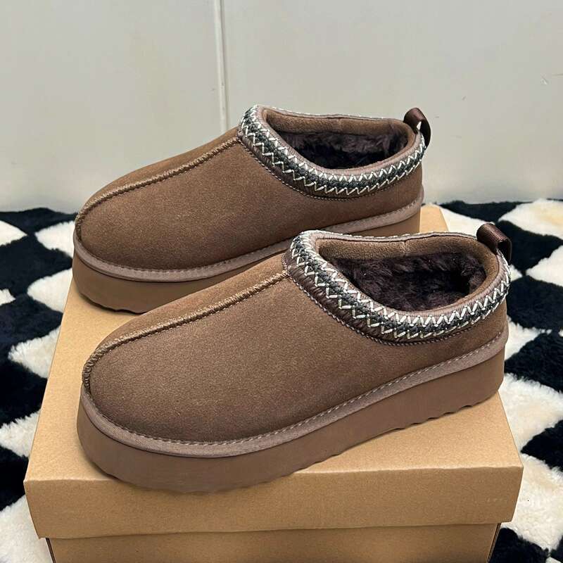 2025 MEOD designer tazz slipper Snow Boots Womens leather fur Shoes Fur-lined winter boots Autumn and Winter Thickened platform Thick Bottom dh9111860