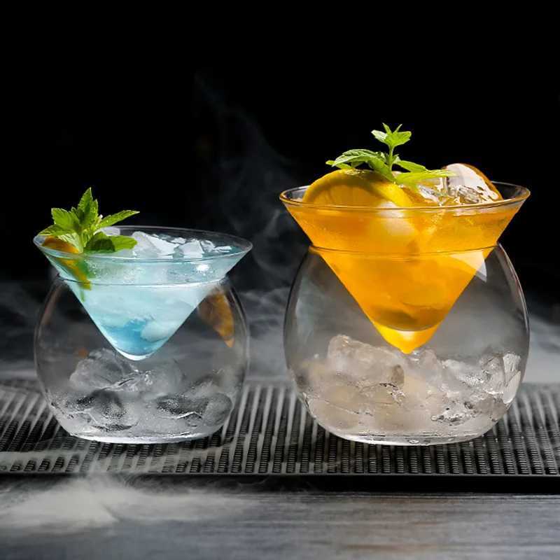 Martini Molecular Cocktail Cup Triangle With Base Beverage Glasses Creative Glass Ball Cup Party Drinking Ware Bar Accessories C251126