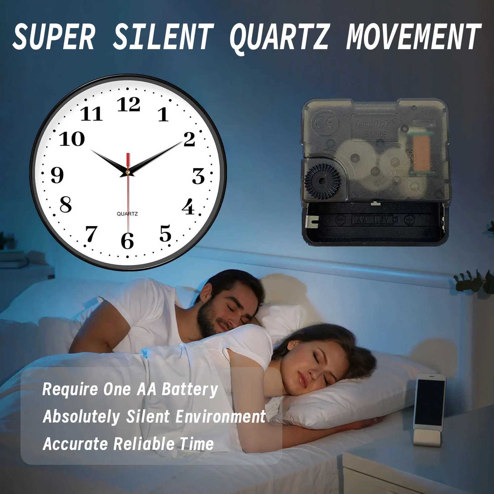 An 8-inch silent wall clock modern white wall clock with simple design battery operated quartz clock adorns the family living C251126
