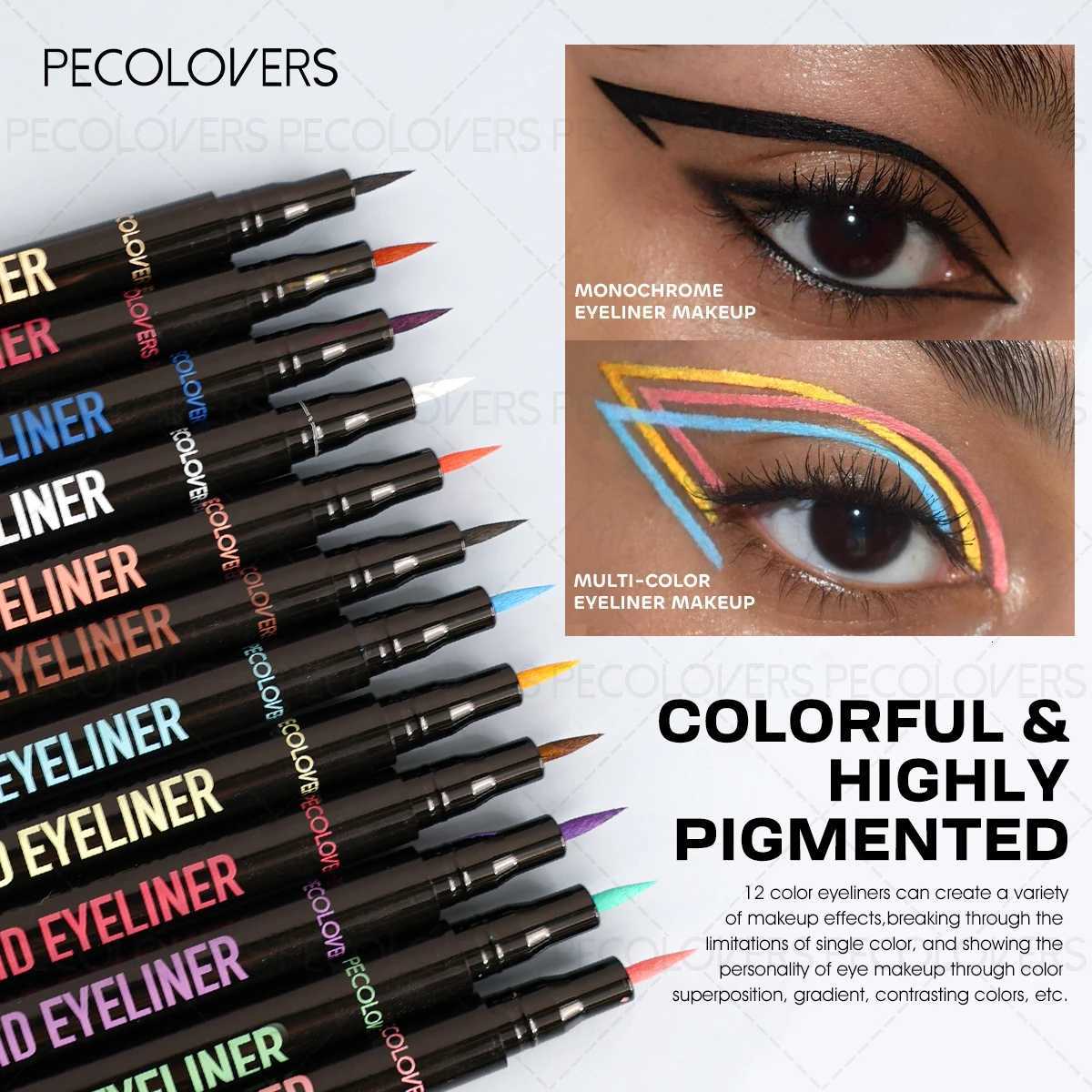 1 Pc High Color Rendering Eyeliner Pen Multiple Colors Eyeliner Quick-Drying Long-lasting Bold Eyeliner Makeup for All TypesT251126