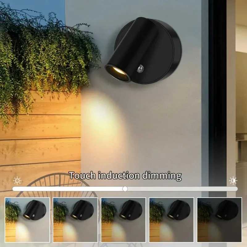 LED Light Magnetic USB Rechargeable Wall Light Spotlight Wireless Wall Lamp Reading Light Bedroom Bedside Light M251126