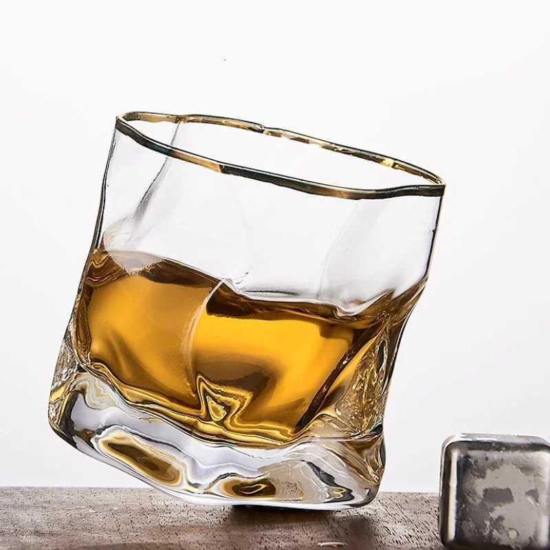 280ml Japanese Twisted Grain Glass Whiskey Cup Water Cup Drinkware Cocktail Vodka Wine Cup Espresso Coffee MUg Milk Cup C251126