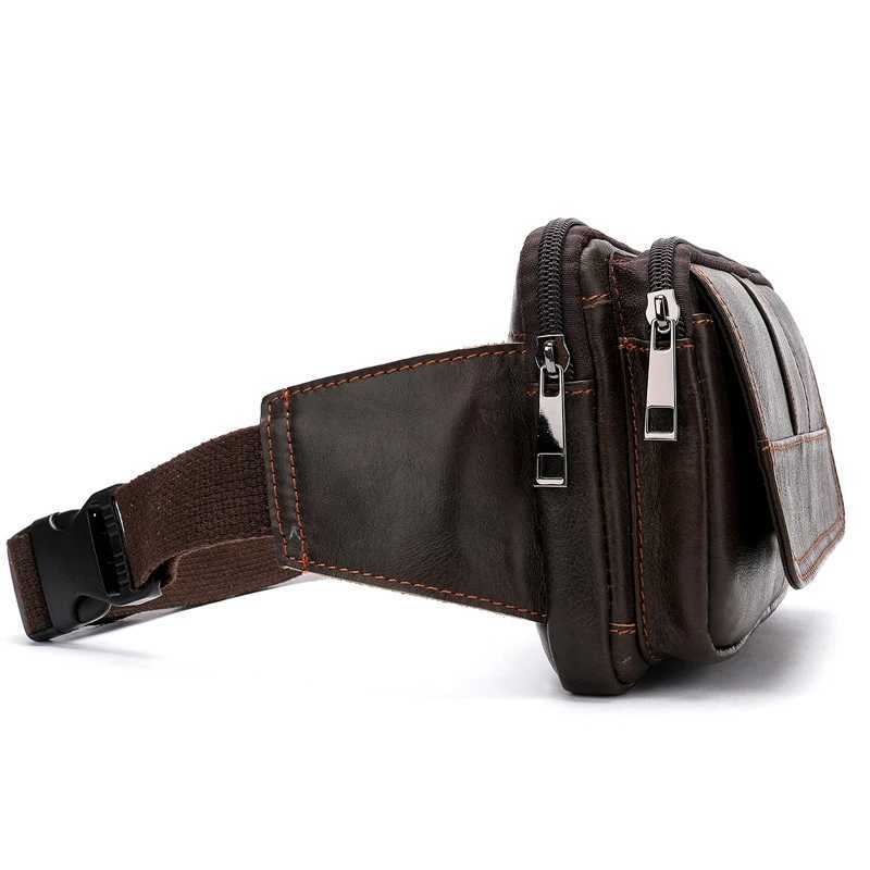 WESTAL Mens Waist Bags Genuine Leather Male Fanny Pack Phone Belt Bag Men Hip Bags Pouch Money Belt Bags Sport Waist Pack 8966T251126
