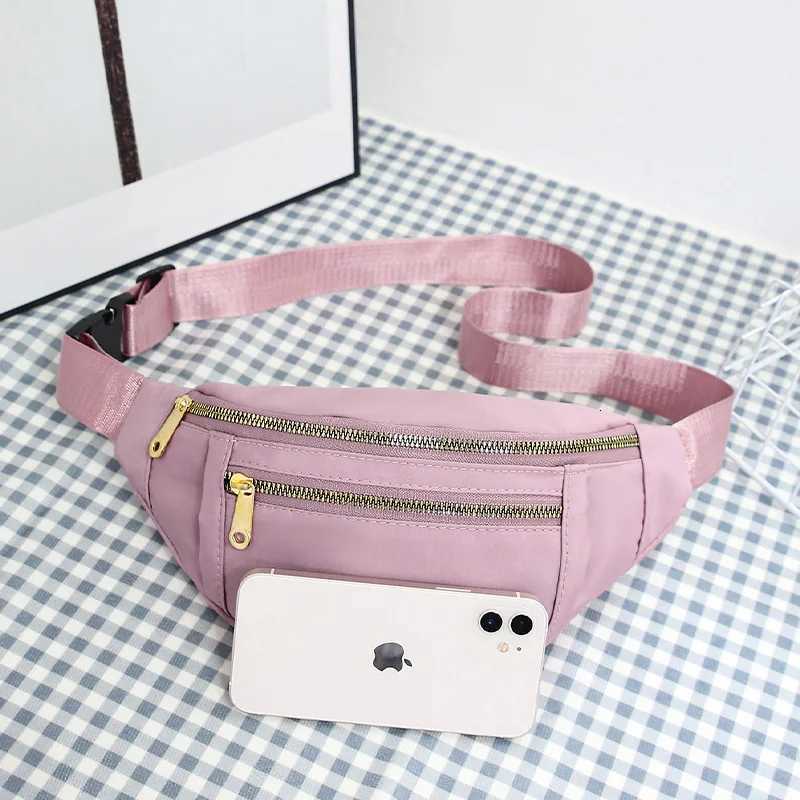 Leisure Simple Unisex Waist Bag Nylon Solid Color Chest Bag Waterproof Wear-resistant Lightweight Waist Bag For Commute TravelT251126