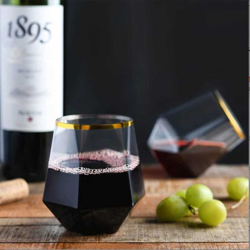 360ml Plastic Whiskey Cup Wedding Wine Glasses Drinkware Transparent Cocktail Glass Party Bar Club Drinking Tools Tea Coffee Mug C251126