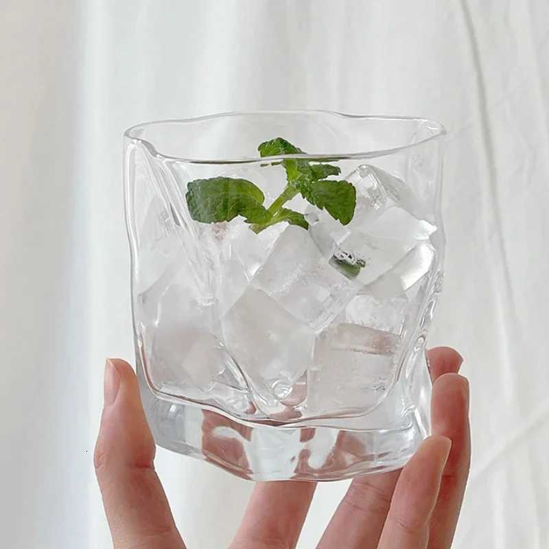 280ml Japanese Twisted Grain Glass Whiskey Cup Water Cup Drinkware Cocktail Vodka Wine Cup Espresso Coffee MUg Milk Cup C251126