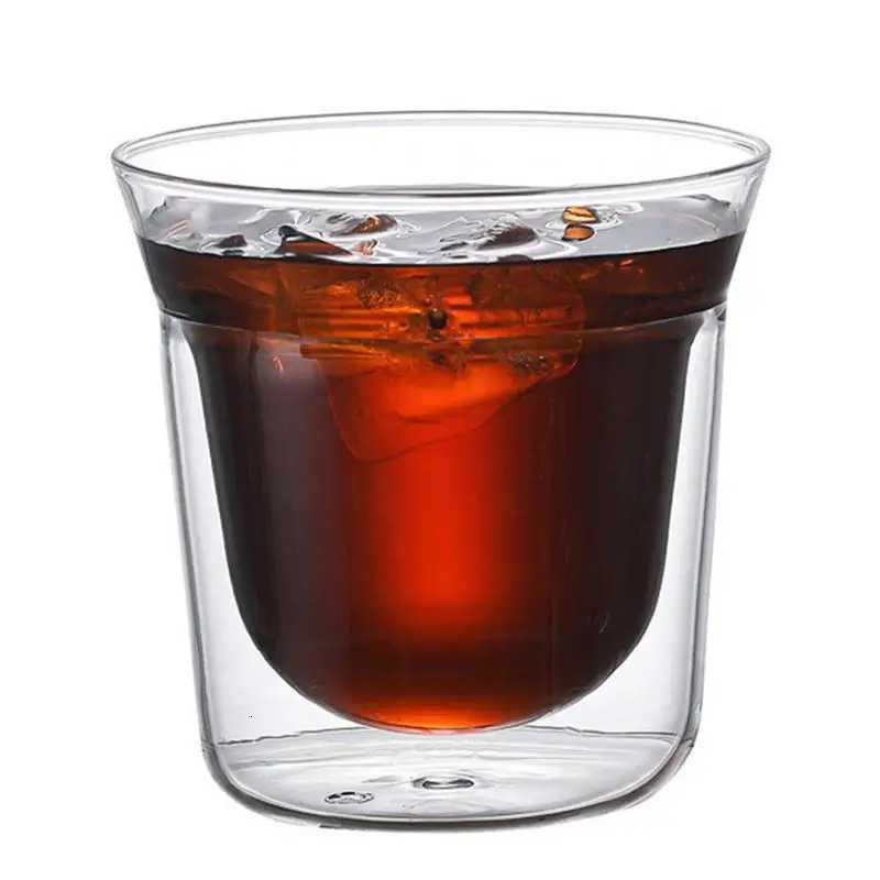 Double Walled Glasses Clear Borosilicate Glass Coffee Cup Insulated Coffee Glass cappuccino Cups tea Cups Latte Cups beverage C251126