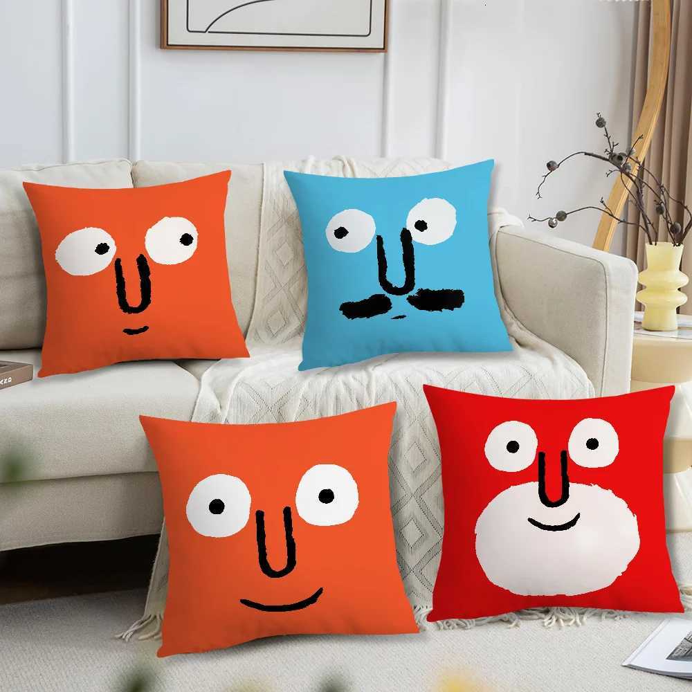 Art J-Jean J-Jullien Cute cushion cover Pillow Sofa Printing Decoration Room Home Office Coffee Shop Car Nordic SimplicityW251126