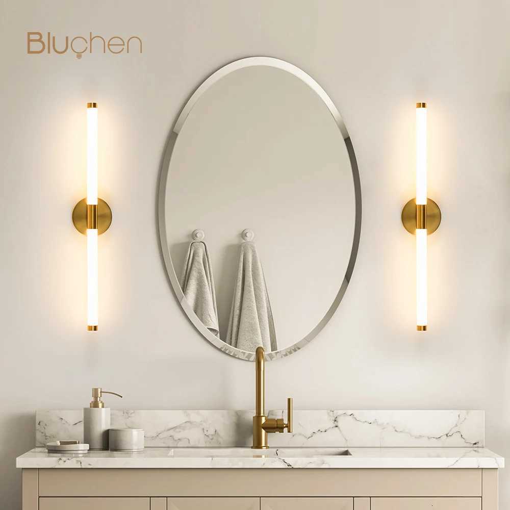 Designed Led Wall Lamp 400 550mm Wall Light Sconces Double Lampshade Up Down Bathroom Wall Lighting Fixture Golden Picture Light M251126
