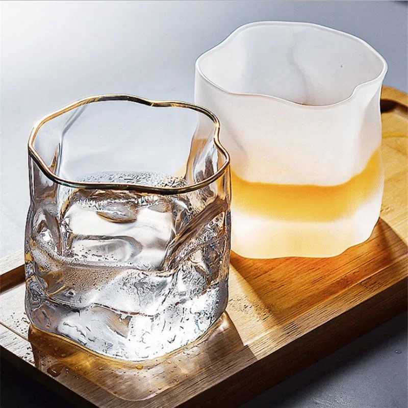 280ml Japanese Twisted Grain Glass Whiskey Cup Water Cup Drinkware Cocktail Vodka Wine Cup Espresso Coffee MUg Milk Cup C251126