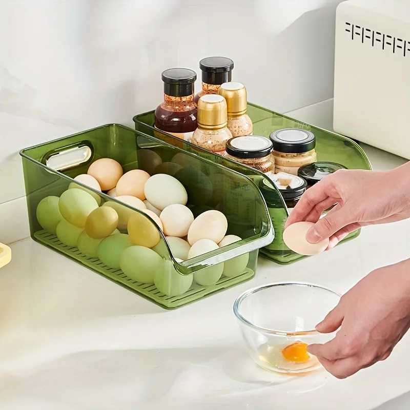 1Pc Refrigerator Storage Box Food-Grade Fresh-Keeping Box Household Vegetable Fruit and Egg Special Drawer Kitchen Organization Y251126