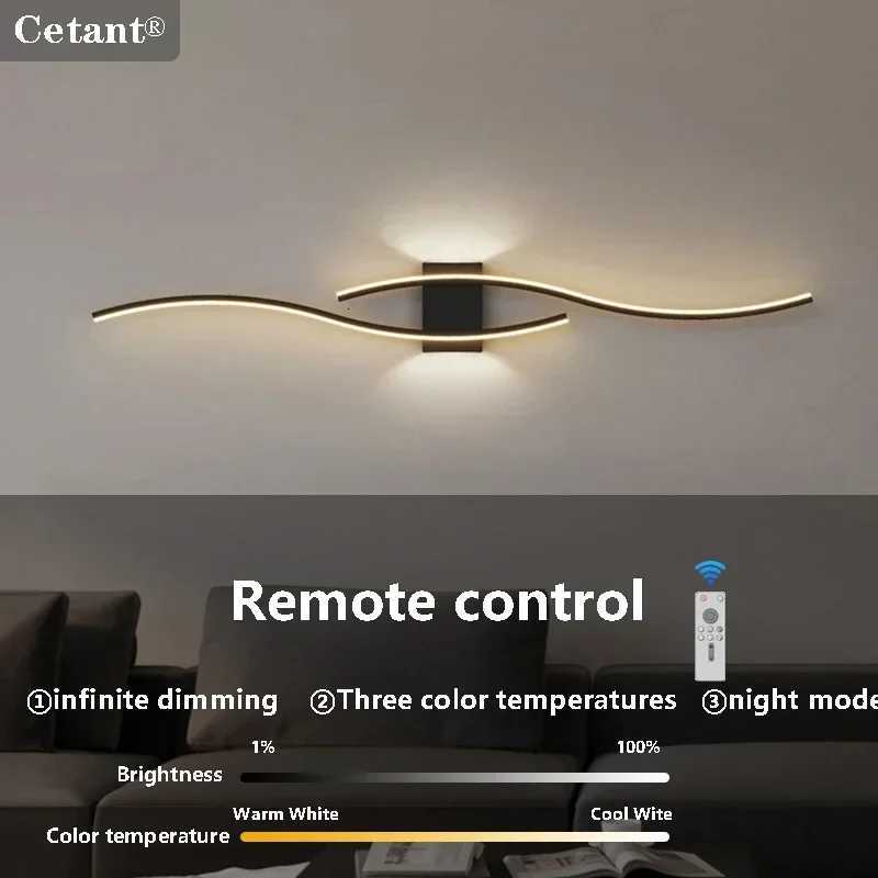 LED Wall Lamp Smart Remote Control Adjustable Color Temperature Brightness Bedroom Living Room Home Upper and Lower Led Lamps M251126