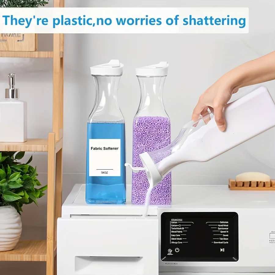 2/ 3 Pack 54 OZ Liquid Laundry Detergent Dispenser Plastic Laundry Detergent Container for Organizing Fabric Softener Y251126