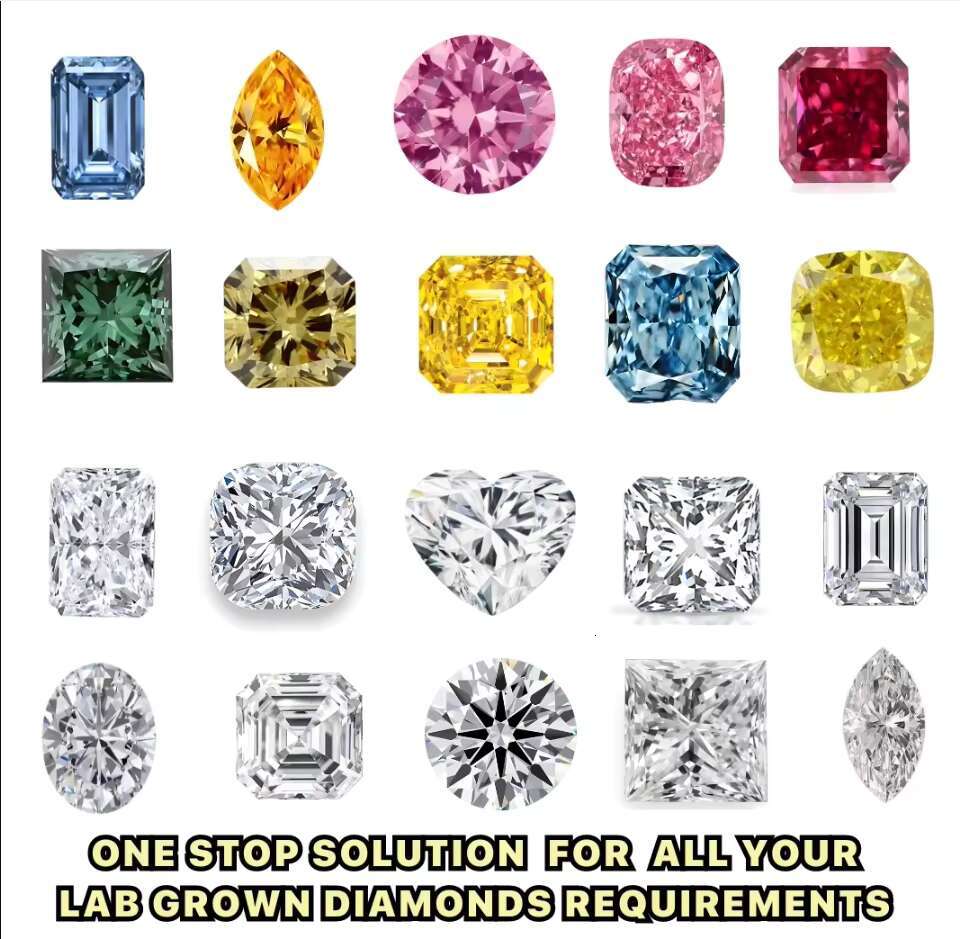 Wholesale Price Loose Diamonds 4mm - 9mm VVS1 Clarity Yellow Round Brilliant Cut Moissanite Rough Diamonds