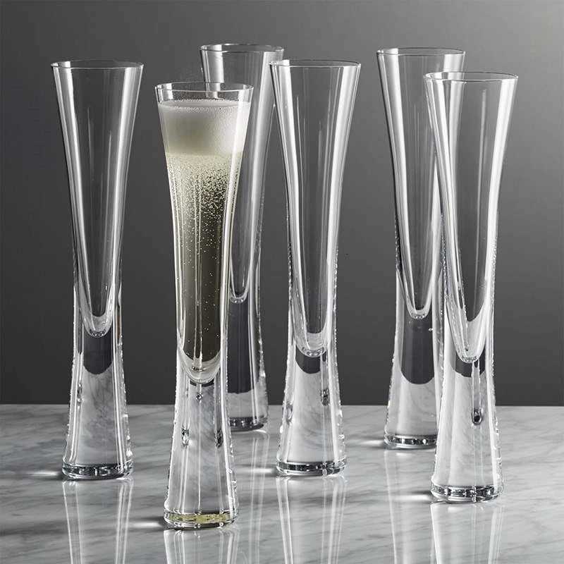Champagne Glasses Glitter Flutes Clear Cups Bubble Wine Tulip Cocktail Glasses For Bar Party Gift Wedding Bubbly Wine Glasses C251126