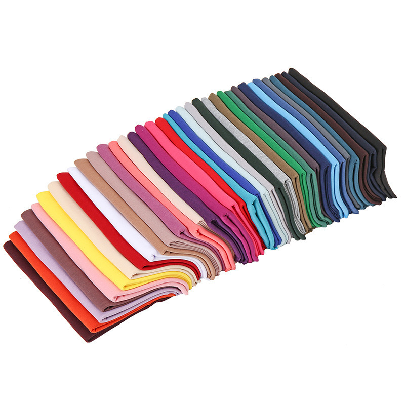 K523 Solid color new single color ladies sweat cloth long scarf Middle East hijab autumn and winter mercerized cotton warm scarf headscarf