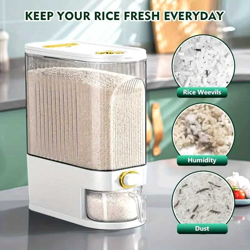 1102LB 2205LB metering distributor large dry food storage container food distributor for kitchen organization and food stora Y251126