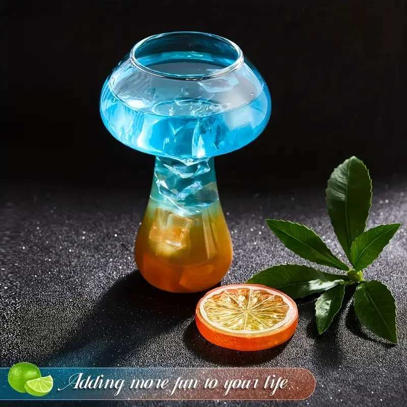 Creative Mushroom Cocktail Glass Cups Transparent drinks Beer Wine Glasses Coffee Cups Drinkware for Bar Parties Home Drinking C251126