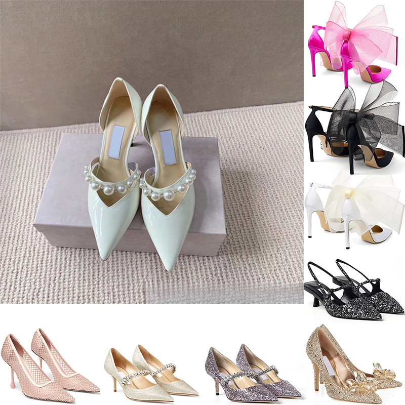 designers high heels dress shoes for women Pumps Stiletto Heel loafers luxury heel patent leather diamond womens wedding party shoe jimmies cho fashion