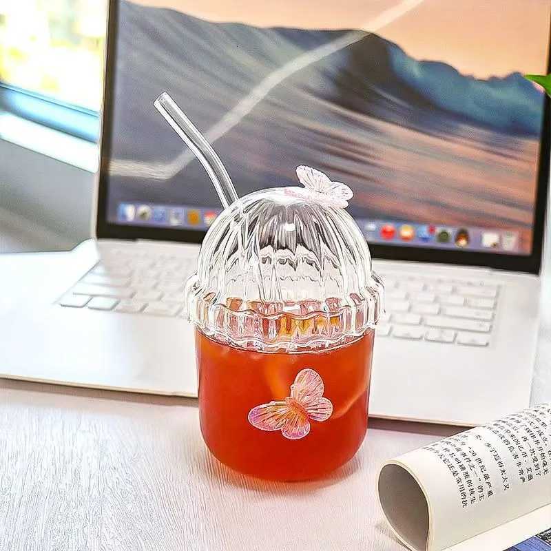 Butterfly Transparent Twisted Glass High Beauty Water Cup Beer Glass Household Juice Whiskey Glasses Cold Drink Glassware C251126