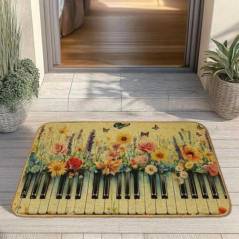 Christmas Cat Door Mat Welcome Floor Mat Anti-Slip Front Doormat for Bedroom Bathroom Indoor Porch Decor Entrance Rug for HomeM251126