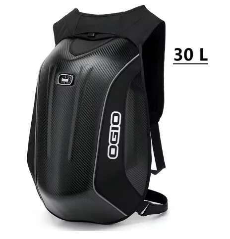 For OGIO 30-48L Motorcycle Carbon Fiber Hard Shell Backpack High-Capacity Waterproof Moto Racing Storage Travel Bag 2024