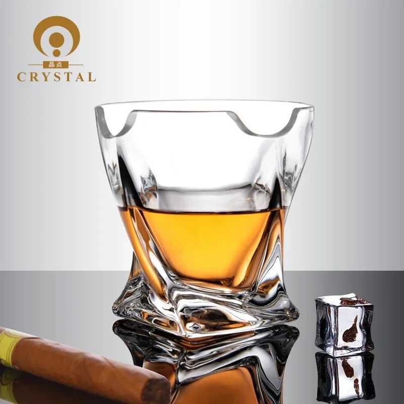 Gold Statue European Style Personzed Creative Cigar Glass Foreign Wine Glass Beer Glass Home Bar Irregular Strong Wine Glass C251126