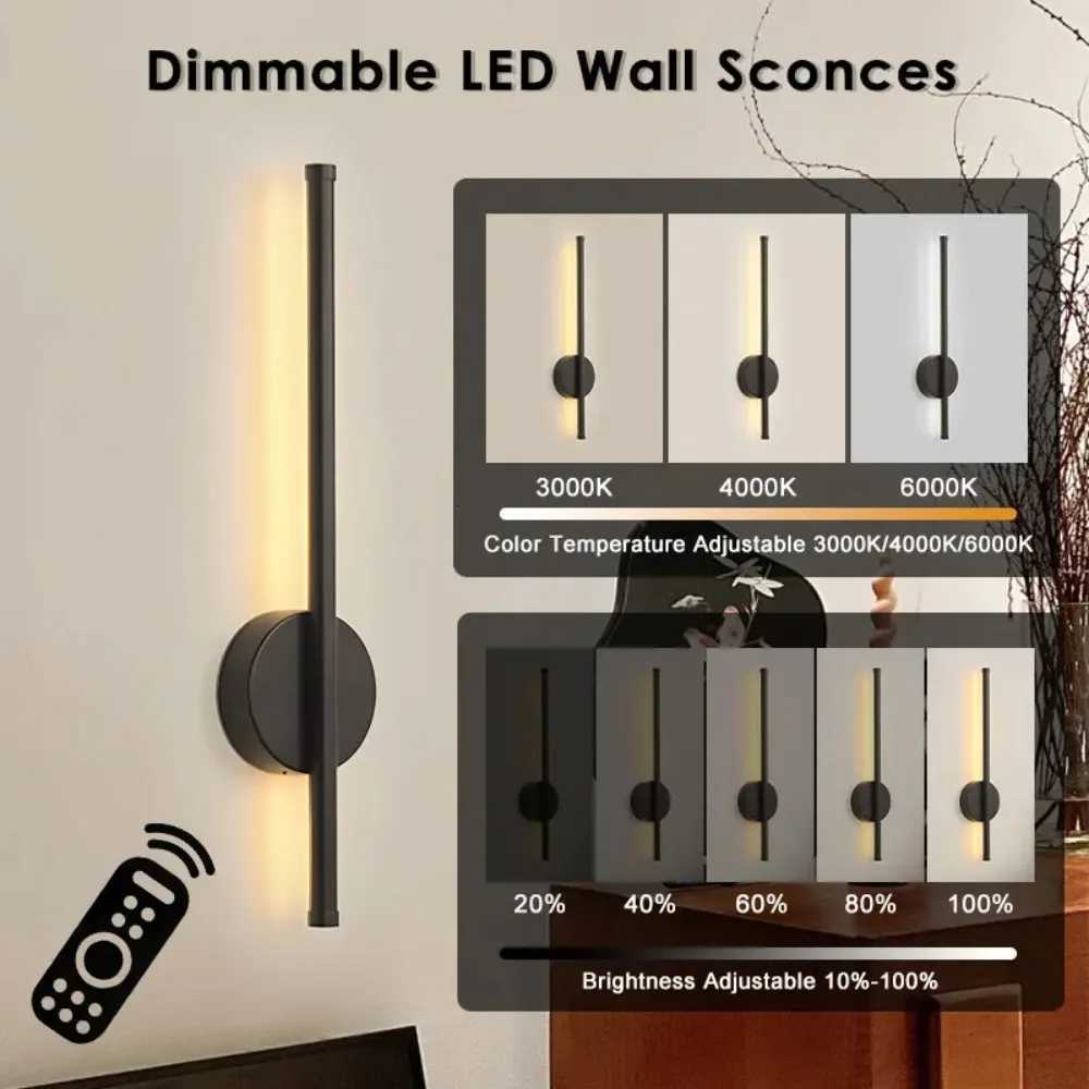 Magnetic Rechargeable 50 Wall Lamp Black Gold For Living Room Bedroom Hallway Study Stairwell Cloakroom LED Lighting Wiring Free M251126